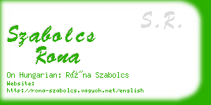 szabolcs rona business card